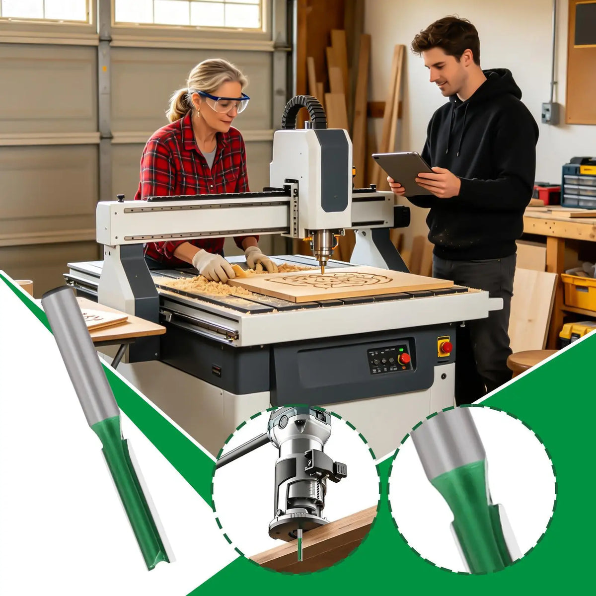 Straight Router Bits – Woodworking Engraving & Grooving Tool Router Bit Qme