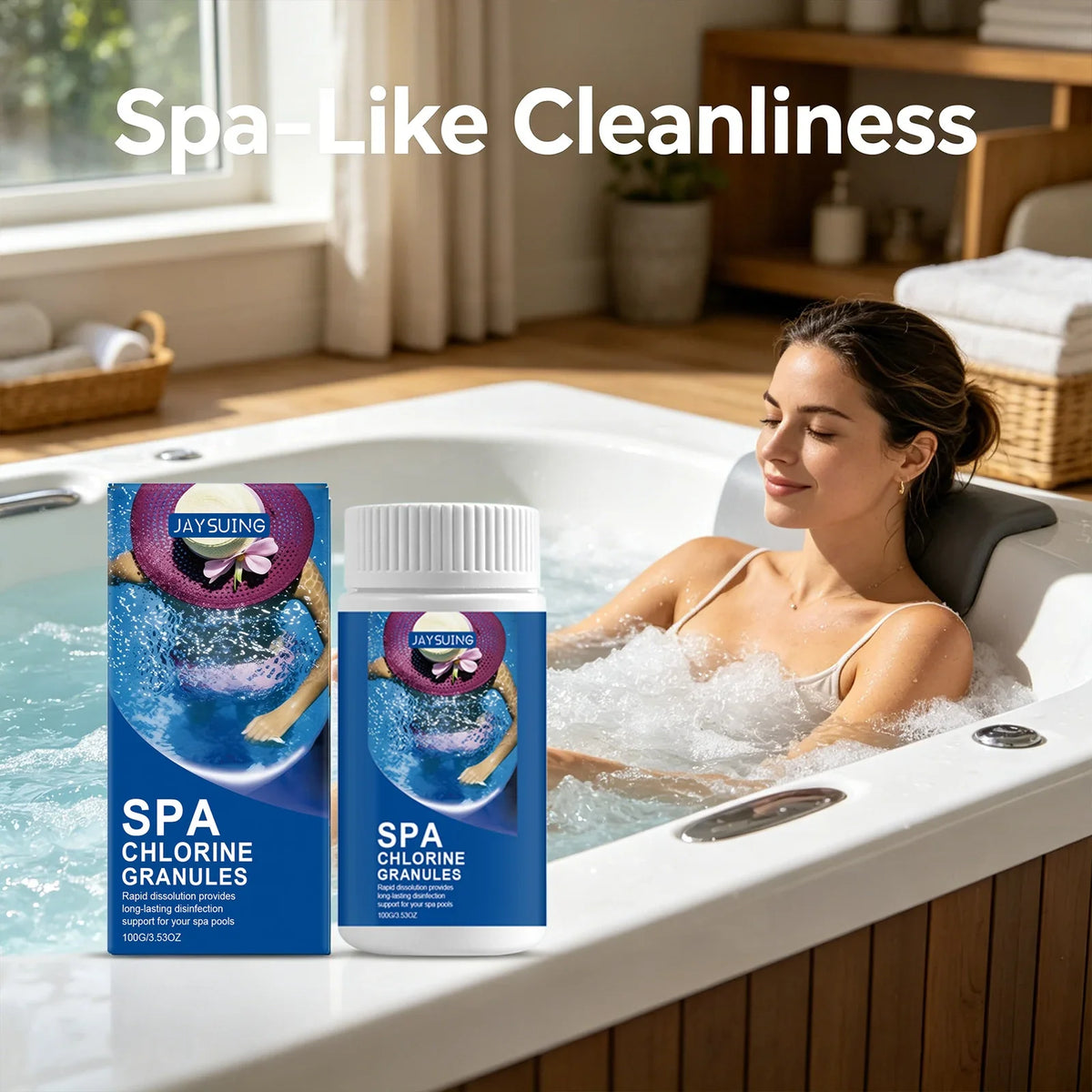 Spa Chlorine Granules – Fast-Dissolving Pool Water Purifier Spa Pool Chlorine Qme