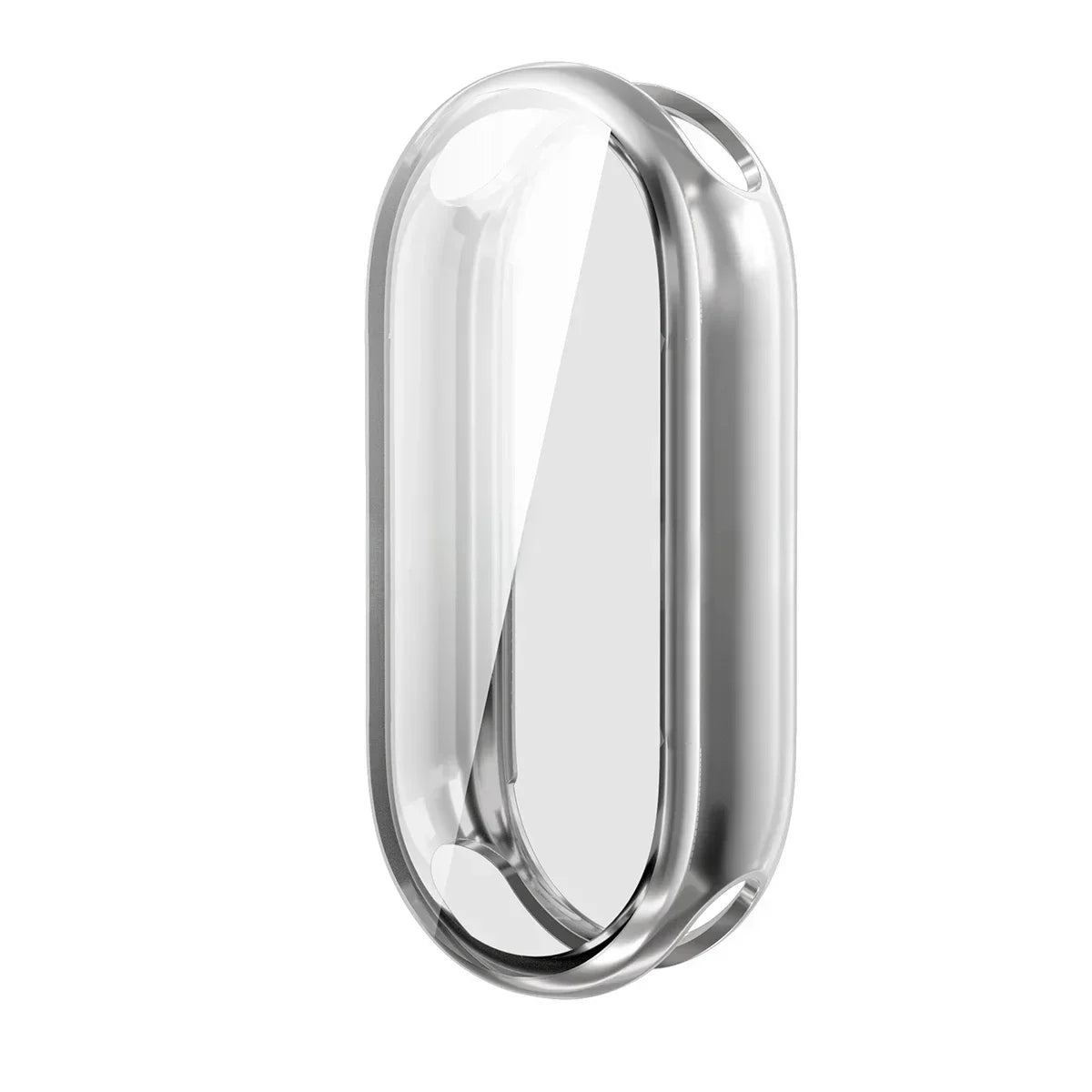 Xiaomi Mi Band 9 & 8 Full Cover Case & Screen Protector Smart Band Case Qme Silver for Mi Band 8