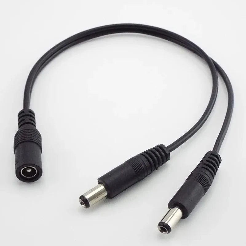 DC Power Splitter Cable 1 to 2 – All Copper 5.5mm x 2.1mm DC Power Splitter Cable Qme DC 1 to 2