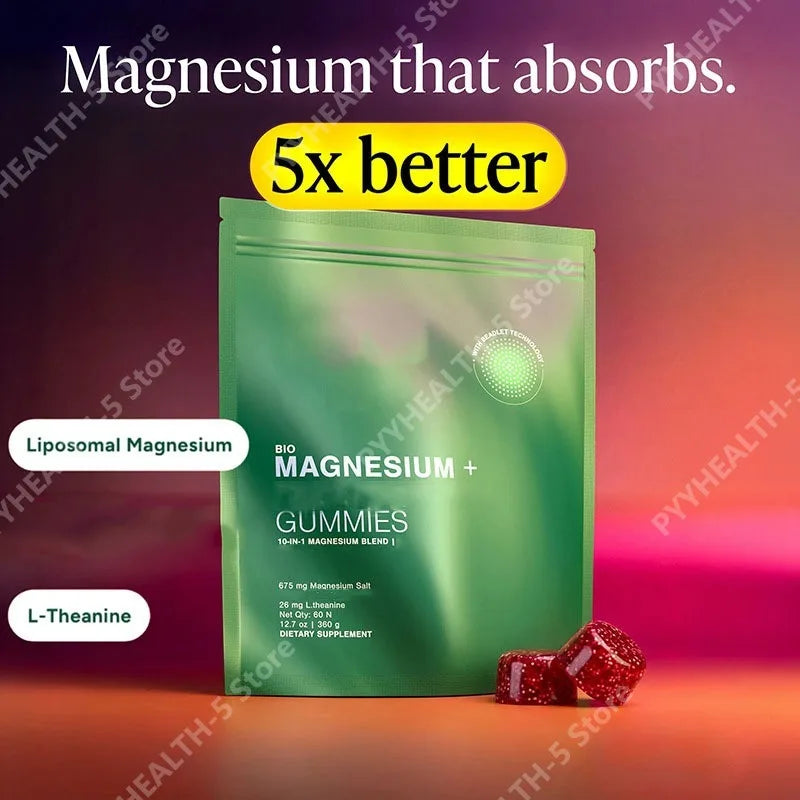 Micro-Bead Magnesium Gummies – Max Absorption, 60 Count Magnesium Supplement Qst