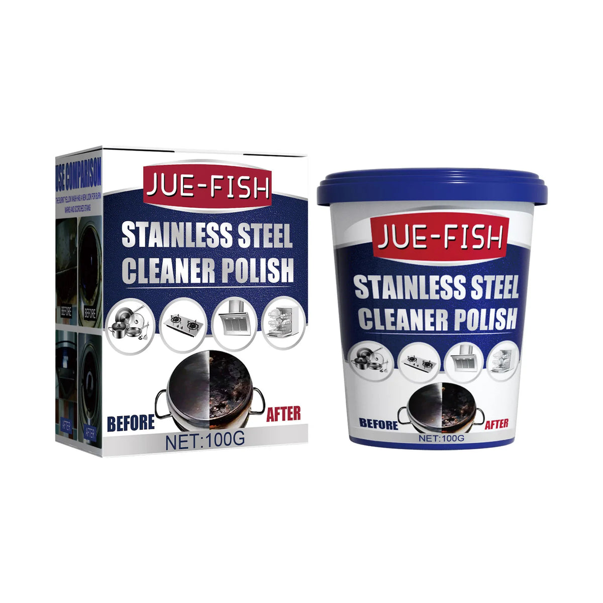 Stainless Steel Pot Bottom Cleaner – Cookware Polish & Degreaser Cookware Cleaning Paste Qme 100g Boxed