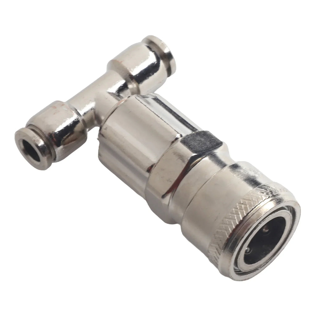 3-Way Pneumatic Tank Connector Fitting 1/4" Metal Joint Pneumatic Fitting Qme C