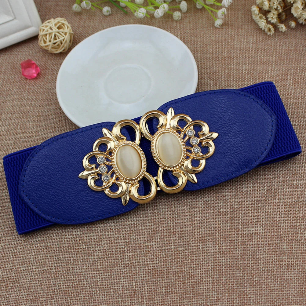 Women's Retro Elastic Narrow Waist Belt for Dresses & Skirts Women's Waist Belt Qst A4