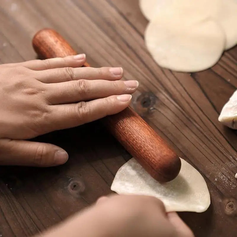 25cm Ebony Wood Rolling Pin – Nonstick Dough & Fondant Roller Wooden Rolling Pin Qst