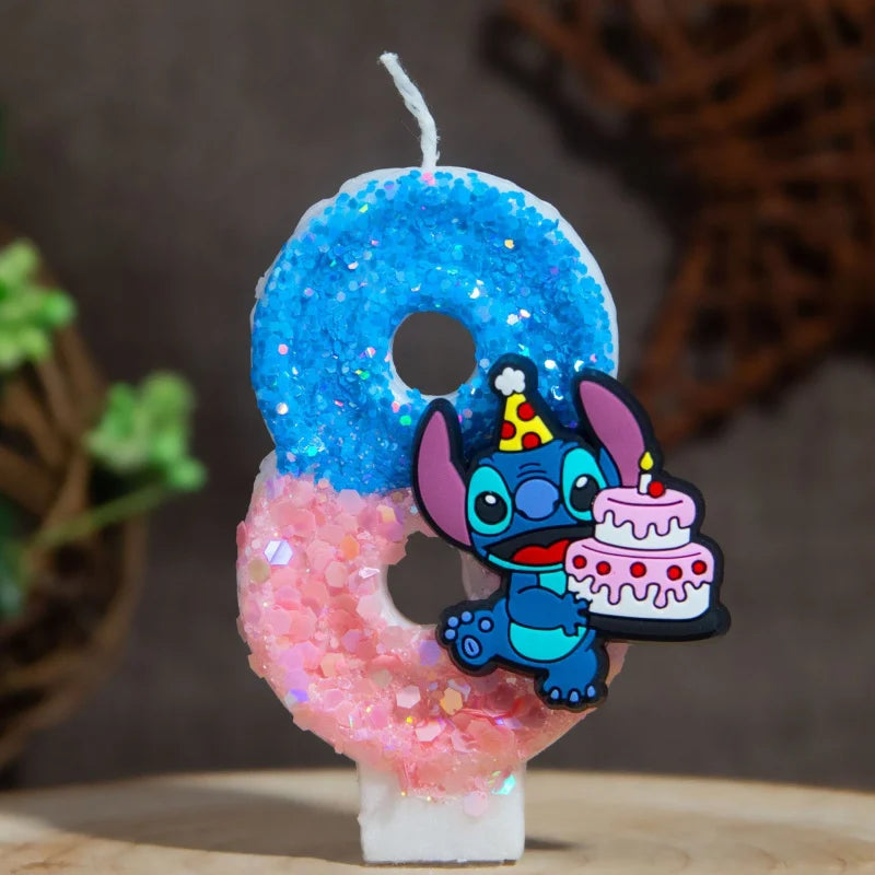 Glittery Digital Number Birthday Cake Candles – 10 Colors Birthday Cake Candles Qme