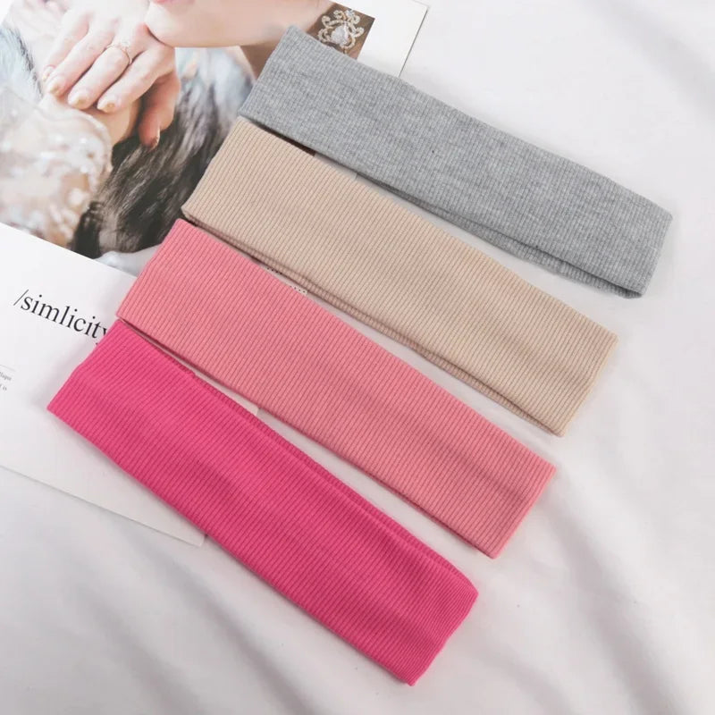 Women's Sports Headbands 4-Pack – Fitness, Yoga & Face Wash Sports Headbands Qme A4