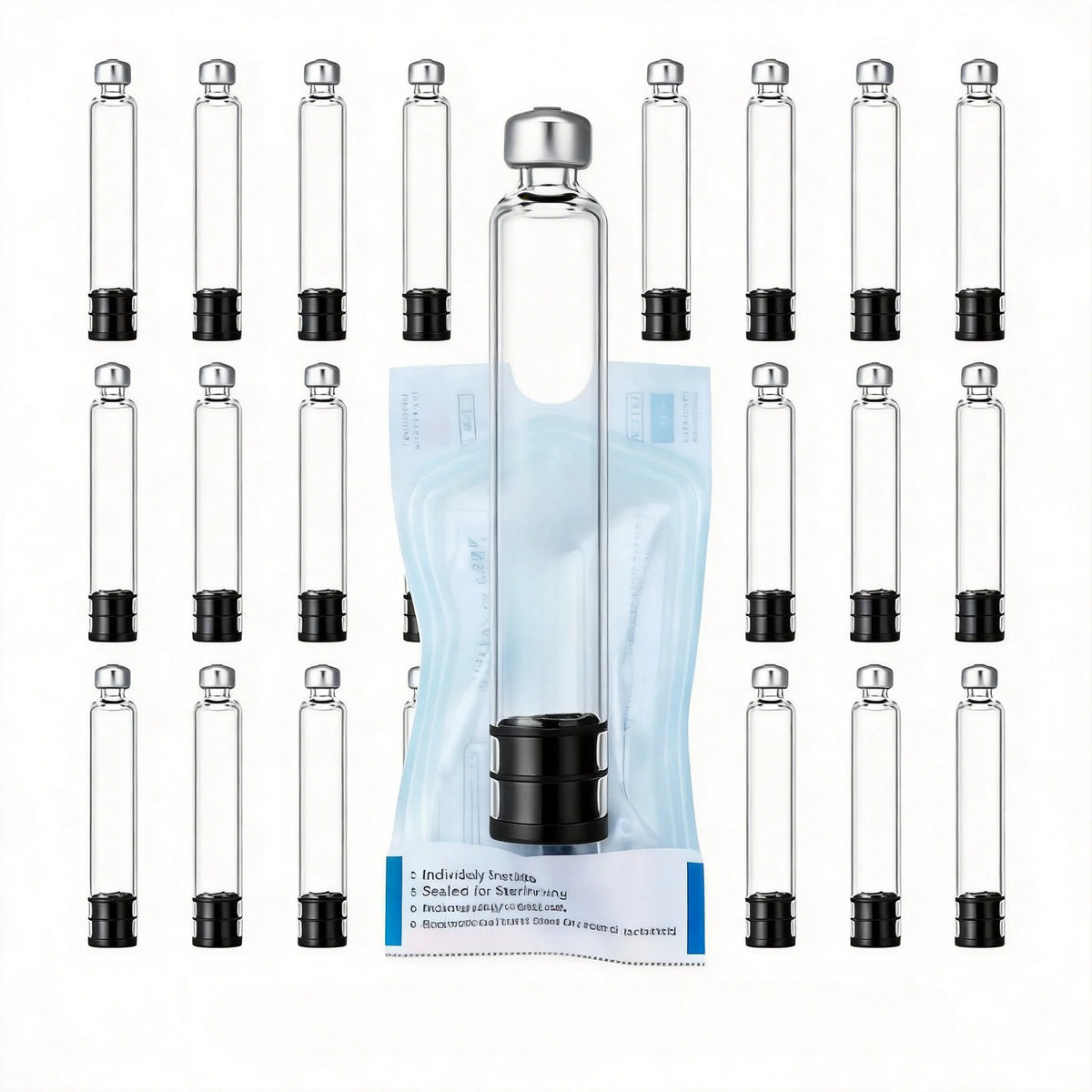 3ml Glass Pen Cartridges 10–100 Pack | V1 & V2 Compatible Glass Pen Cartridges Qst