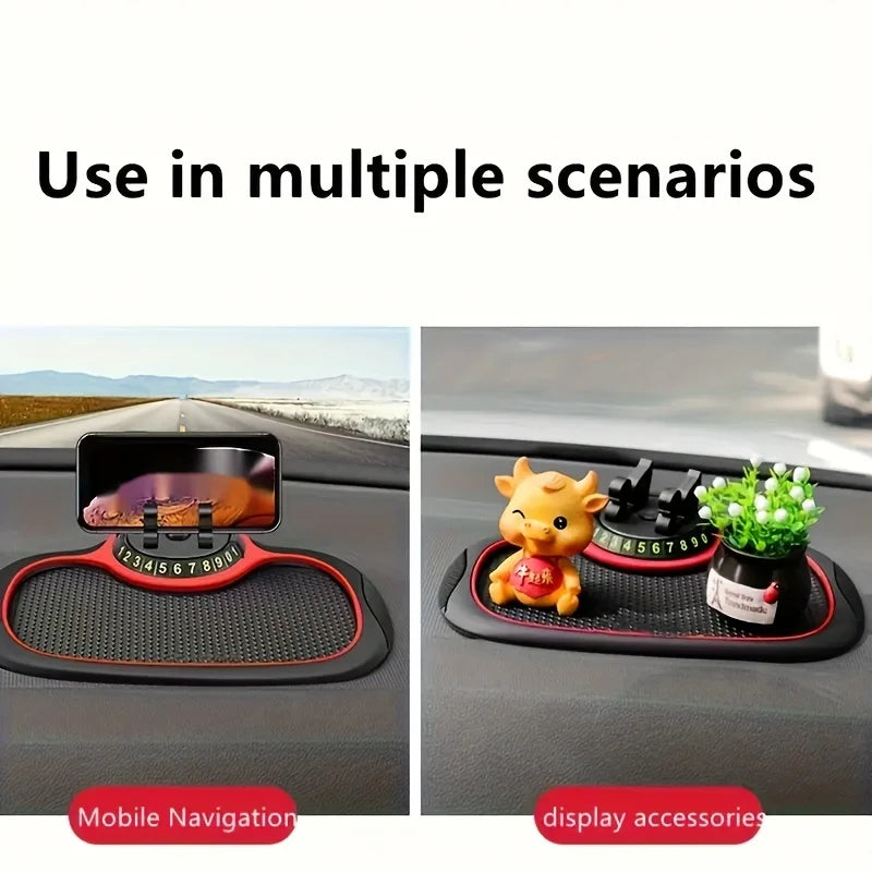 360° Rotating Swan-Shaped Car Dashboard Phone Holder Pad Car Phone Holder Qme