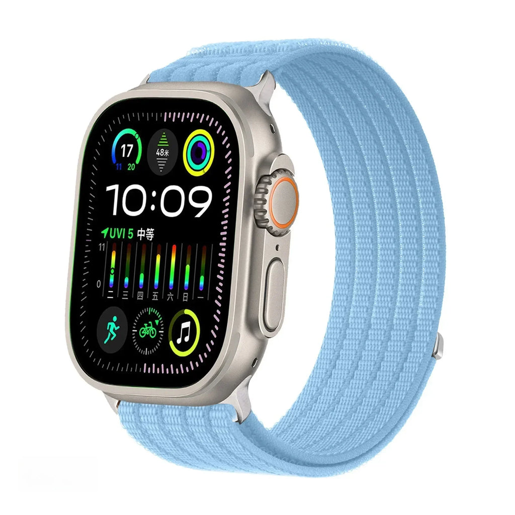 Soft Nylon Loop Watch Strap for Apple Watch Series 10 9 8 Watch Band Qme