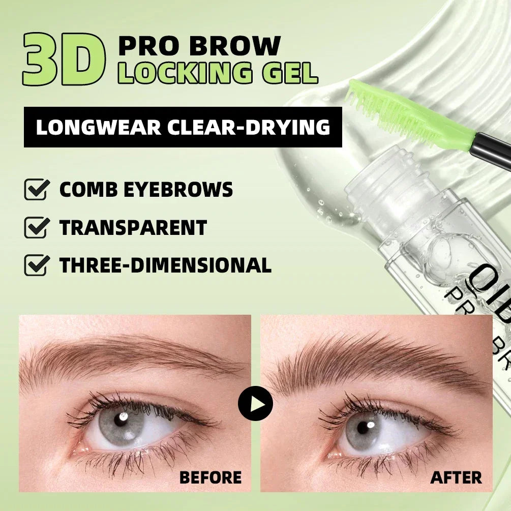 QIBEST Transparent Eyebrow Gel Wax – Waterproof Long-Lasting Eyebrow Gel Wax Qme