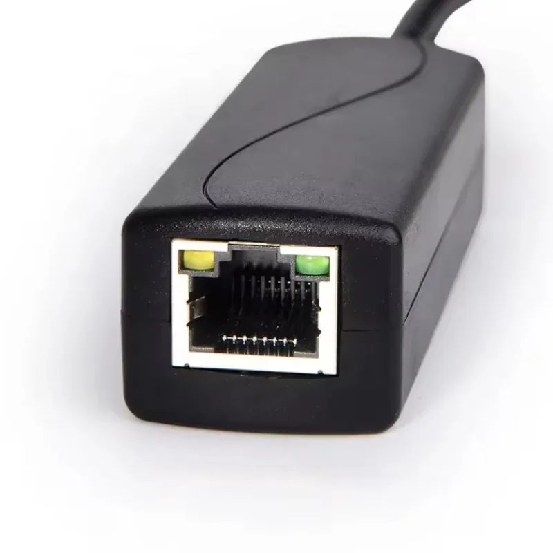 48V to 5V POE Splitter 100Mbps – Micro USB & USB-C PoE Splitter Adapter Qme
