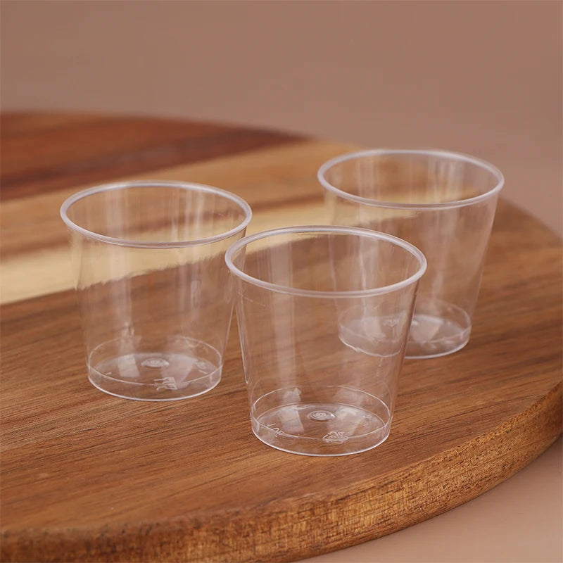50Pcs Clear Plastic Shot Glasses 30ml Disposable Party Cups Disposable Shot Glasses Qst