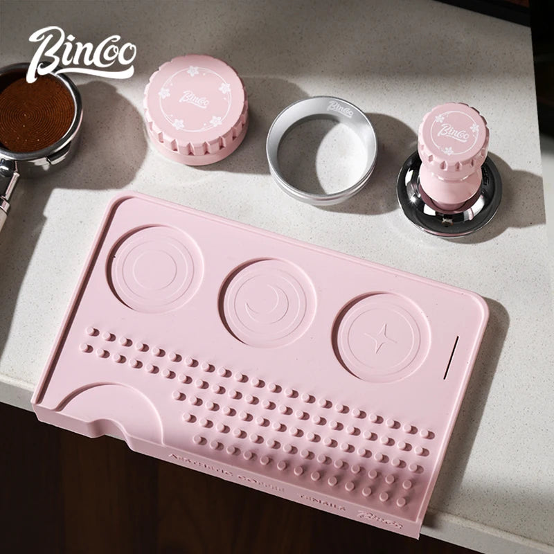 Bincoo Pink Coffee Tamping Station Kit – 51mm 8-Piece Set Coffee Tamping Kit Qst