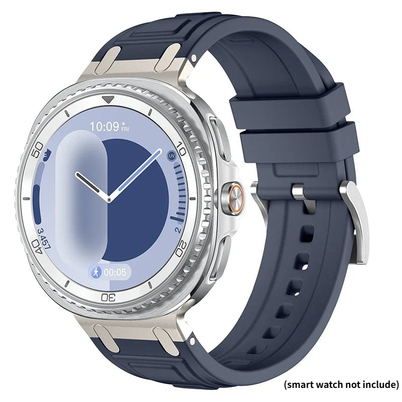 Silicone Sport Band for Samsung Galaxy Watch 9 & 8 Silicone Watch Band Qme Blue Gray Galaxy 9 8 40mm