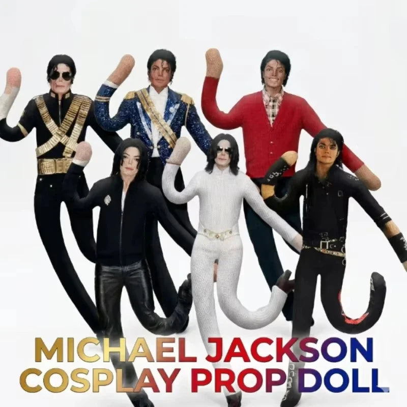 Michael Jackson Poseable Plush Doll 28cm – Collectible Figure Collectible Plush Doll Qst