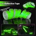 Reflective Warning Tape Strip – Waterproof PVC Safety Sticker Reflective Safety Tape Qme Green 2.5cmX5M