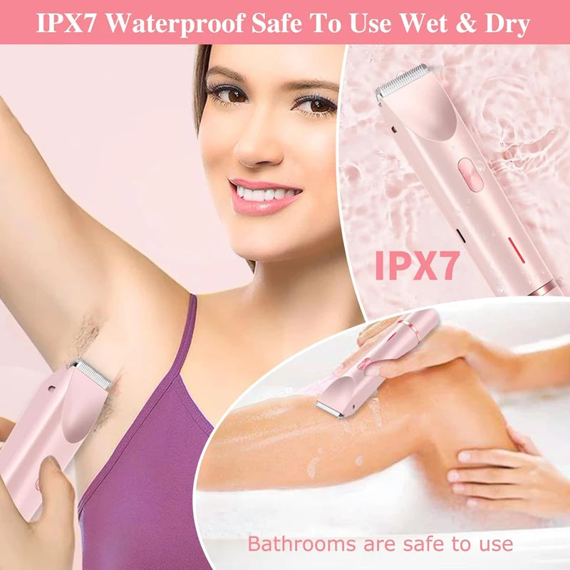 Windaily 2-in-1 Electric Shaver & Trimmer for Women – IPX7 Electric Women's Shaver Qst