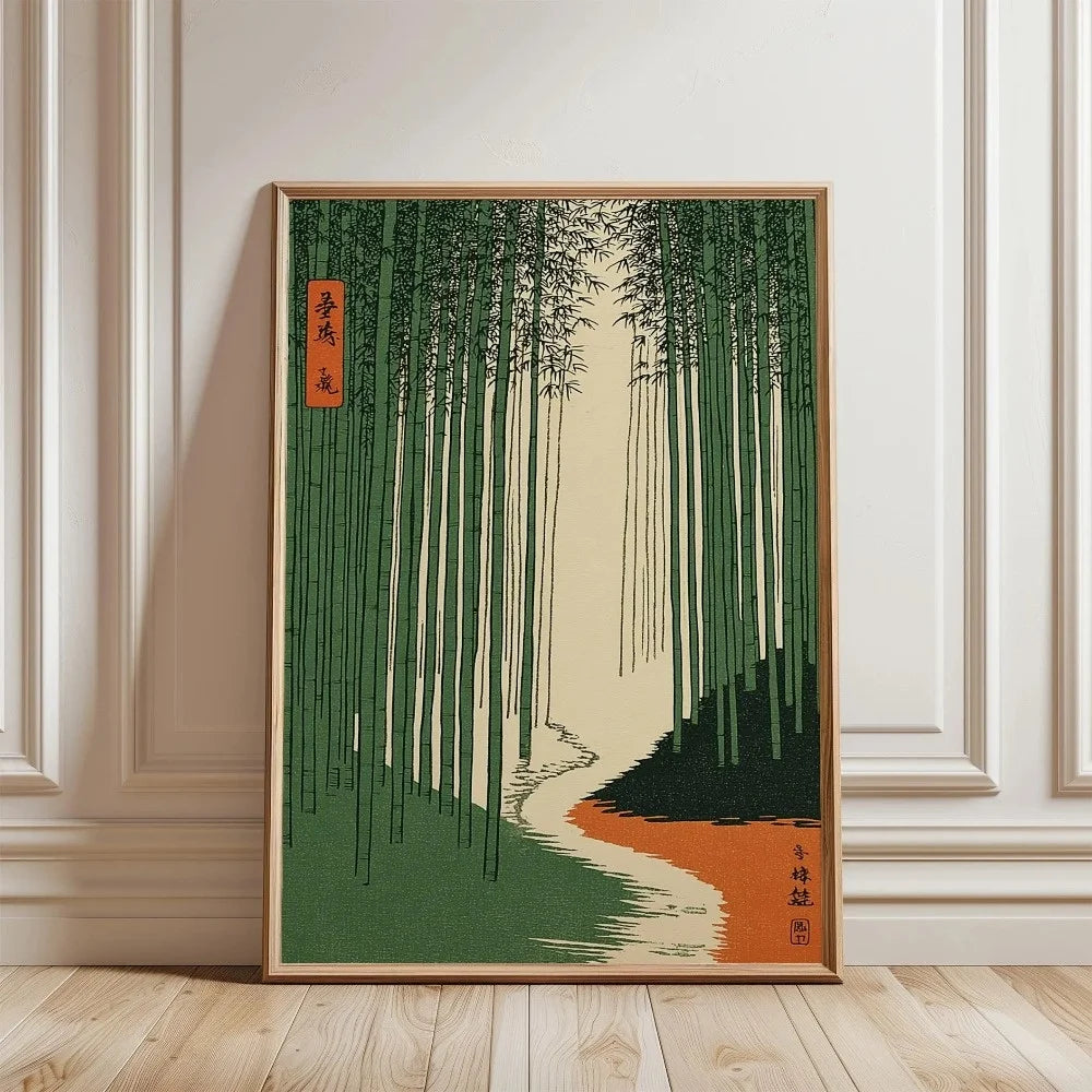 Retro Japanese Koi & Tree Canvas Wall Art – Unframed Print