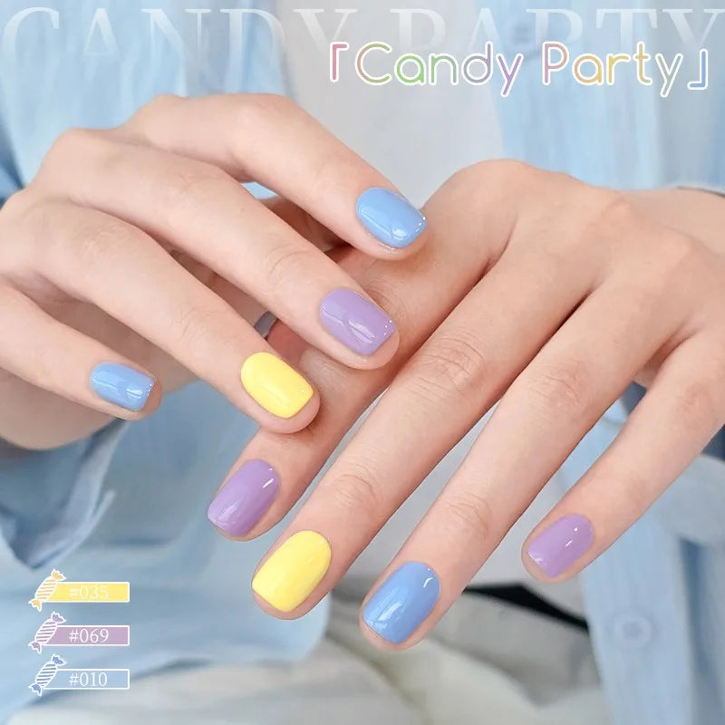 Candy Gel Nail Polish Set – 6 Macaron Pastel Colors | Qme Gel Nail Polish Set Qme