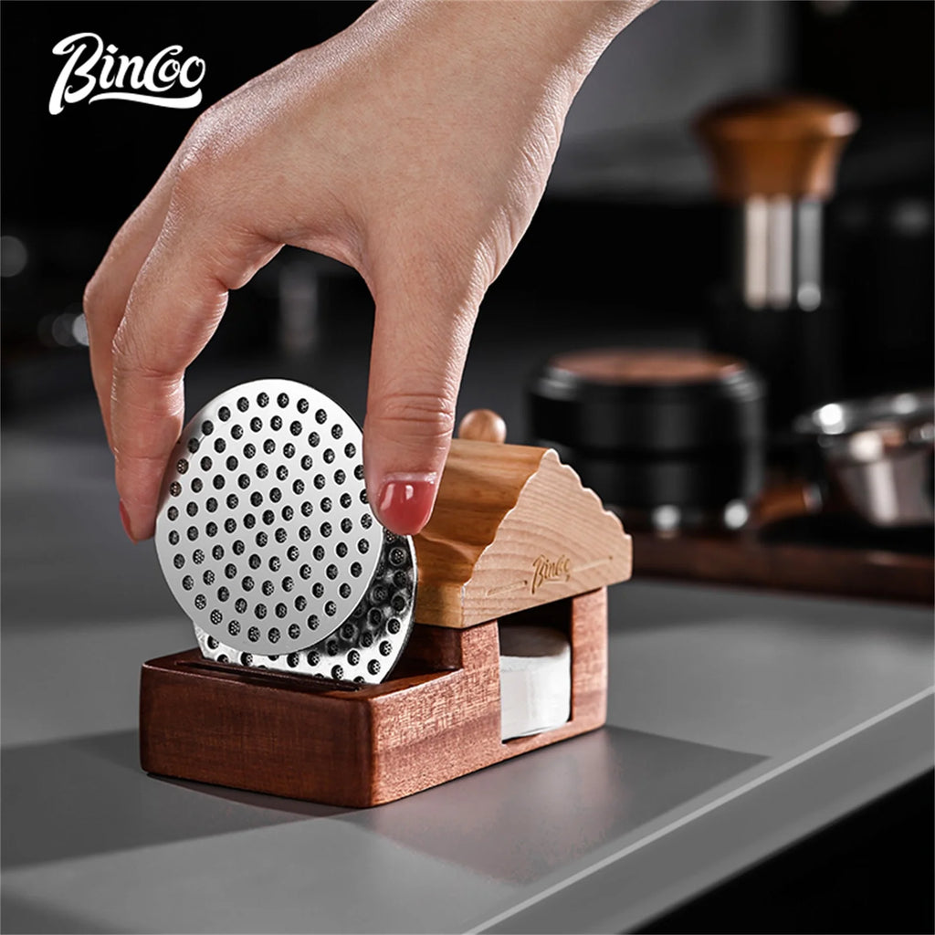 BINCOO Magnetic Coffee Puck Screen & Filter Paper Rack 51-58.5mm Espresso Puck Screen Qst