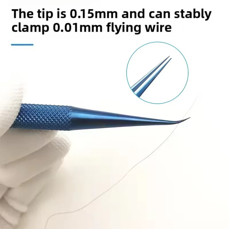 Precision Titanium Alloy Tweezers – Antimagnetic Electronics Forceps Electronics Repair Tweezers Qme