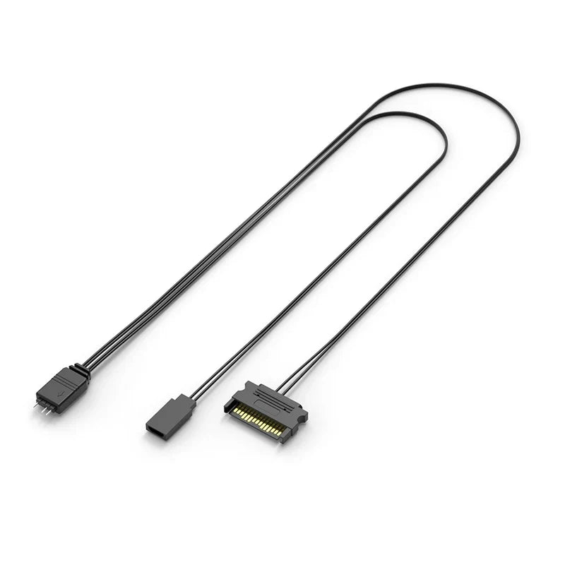 ARGB Controller 5V 3-Pin SATA Adapter for CPU Cooling Fan & LED RGB Fan Controller Qme A5