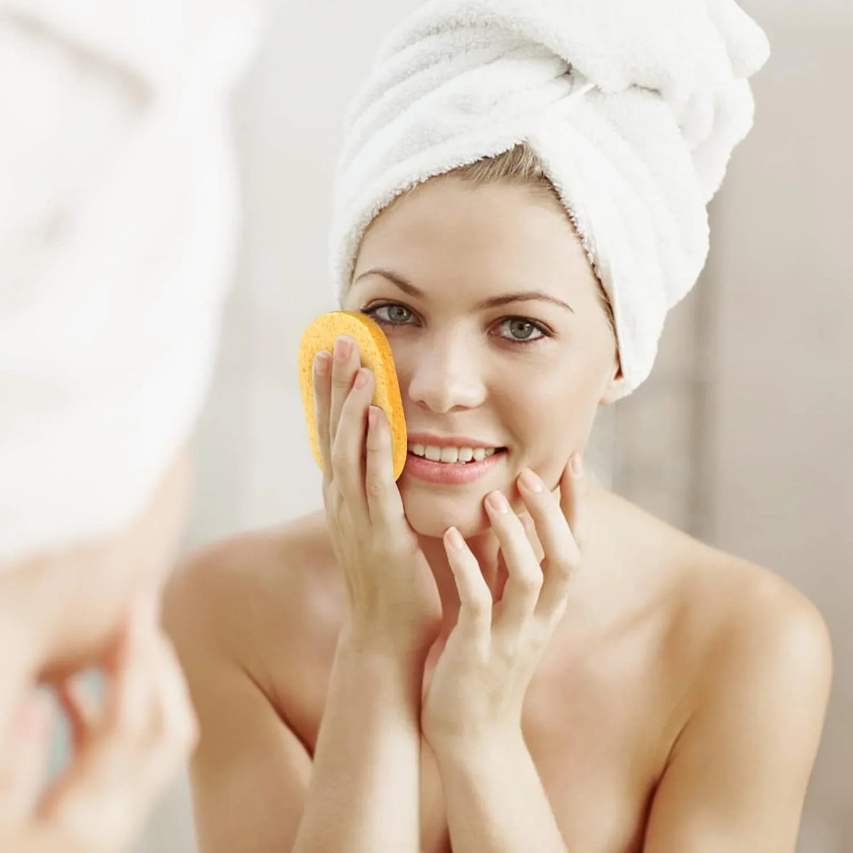 Wood Pulp Round Facial Cleansing Sponges – Soft & Gentle Facial Cleansing Sponge Qme