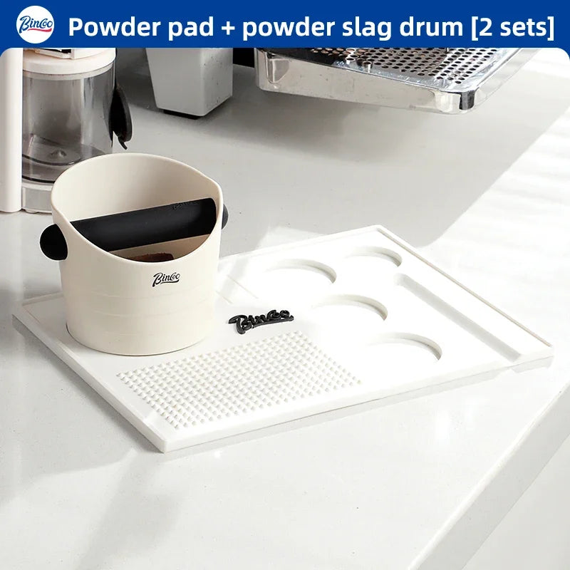 Bincoo Coffee Bar Mat – Tamping Mat & Slag Bucket Storage Set Coffee Bar Mat Qst 2 pcs