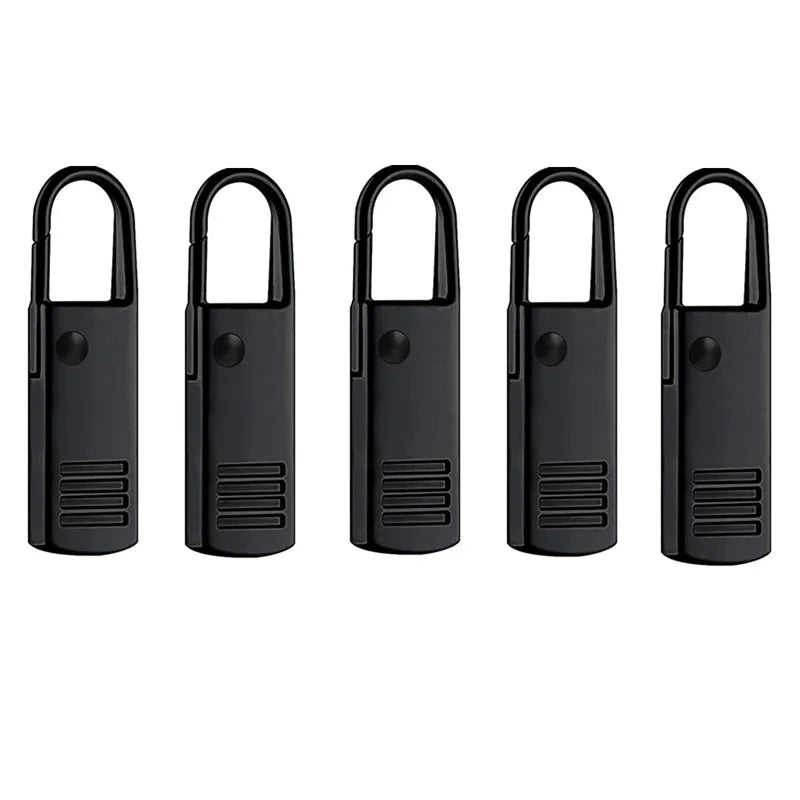 Zipper Slider Puller Repair Kit – 8 Colors, No Tools Needed Zipper Repair Kit Qme 5PCS Black
