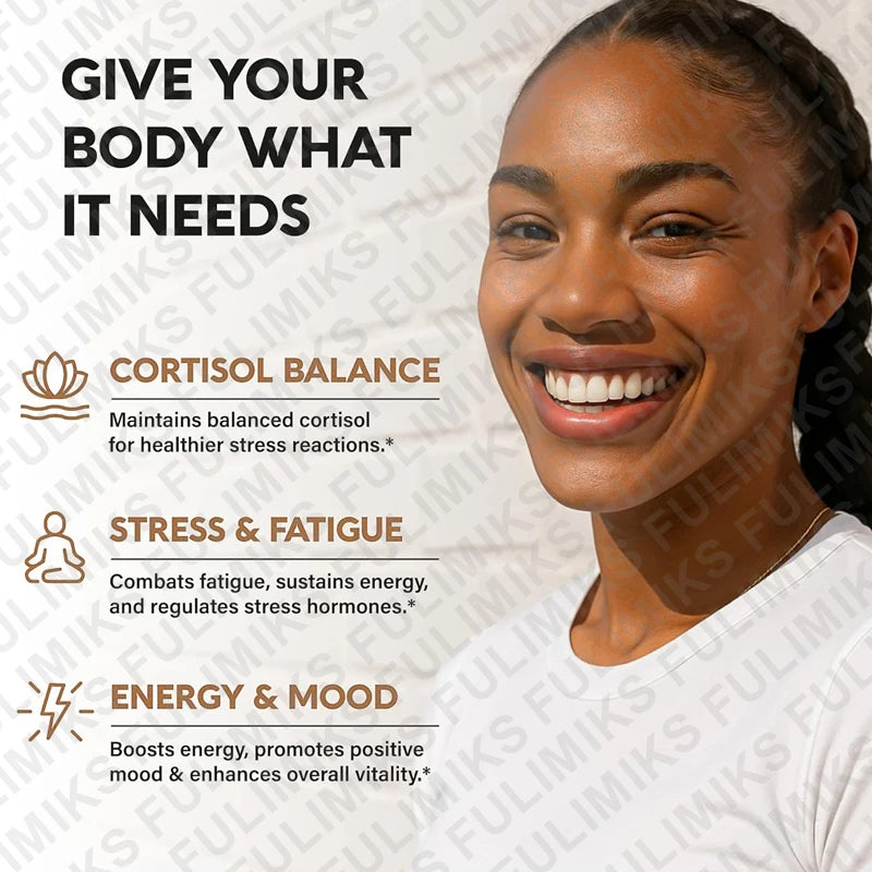 Holy Basil Ashwagandha Rhodiola L-Theanine Wellness Complex Herbal Wellness Supplement Qst