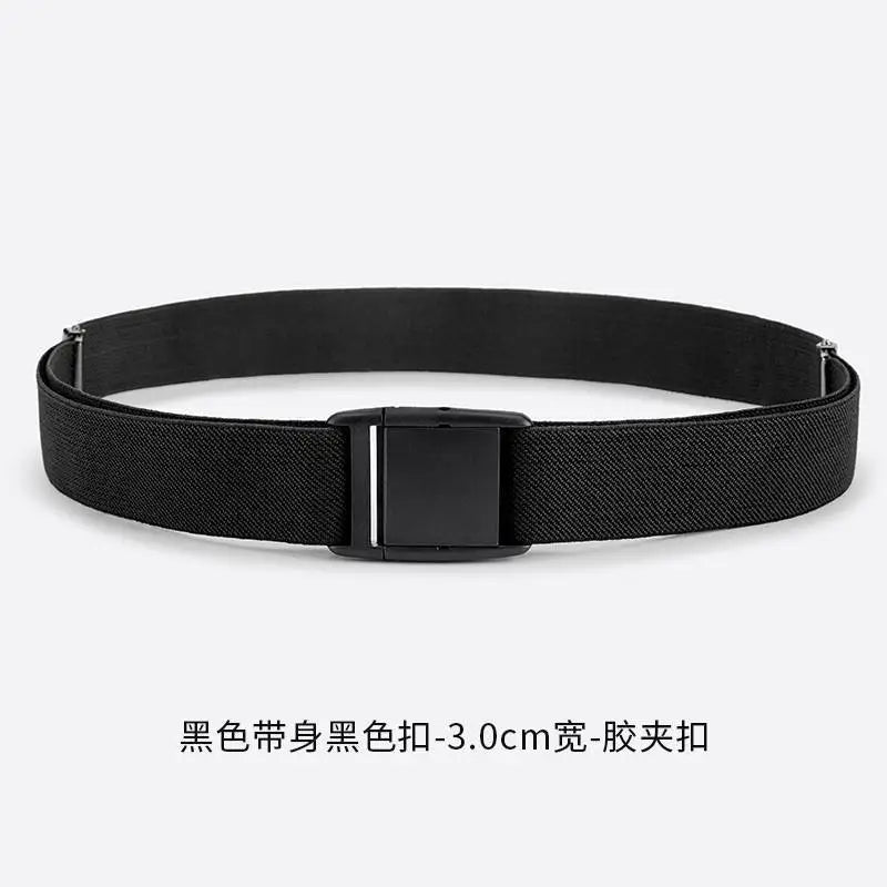 Women's Elastic Waist Belt – Stretchy Canvas Cincher for Jeans Elastic Waist Belt Qme black