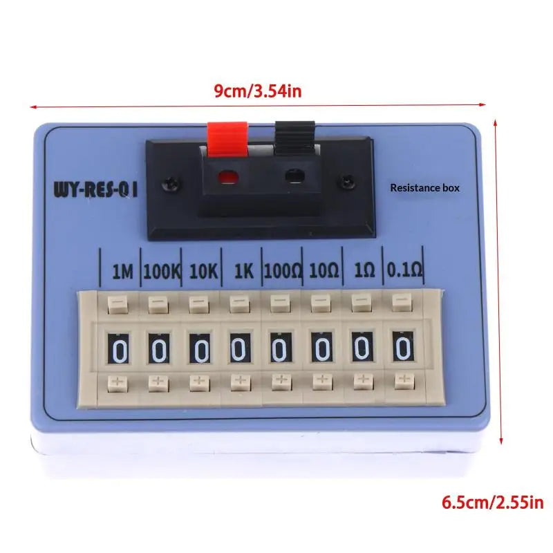 WY-RES-01 Pocket Dial Resistance Box – Electrical Testing Tool Resistance Box Qme Blue 1pc