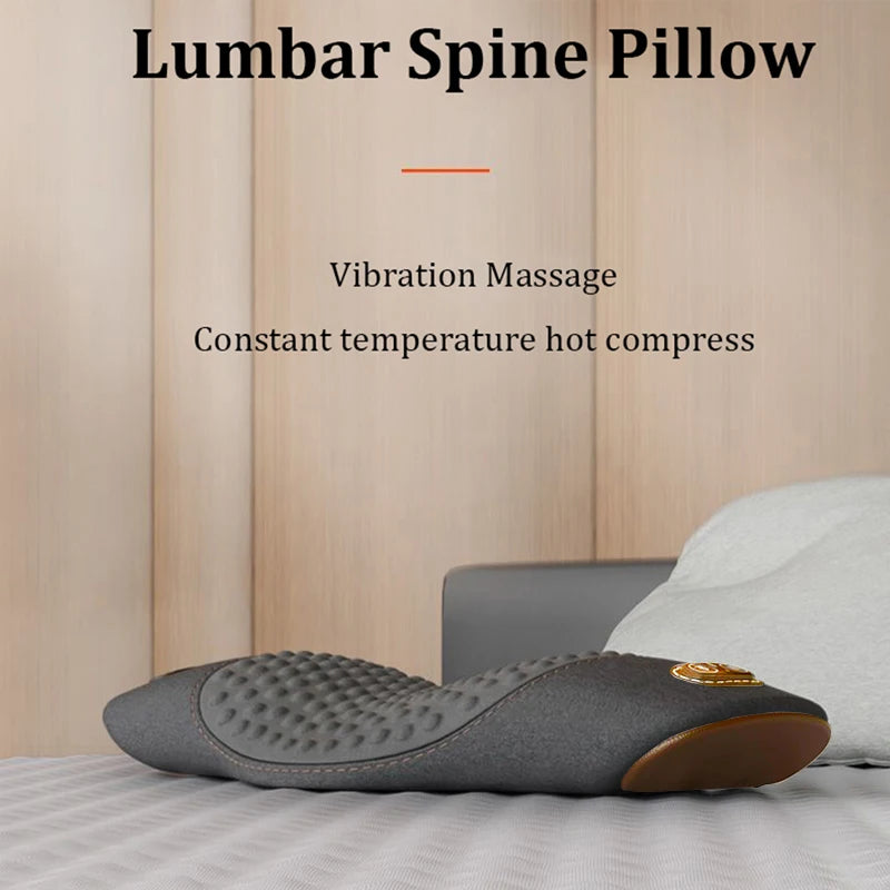 Electric Heated Vibrating Lumbar Support Massage Pillow Lumbar Massage Pillow Qst