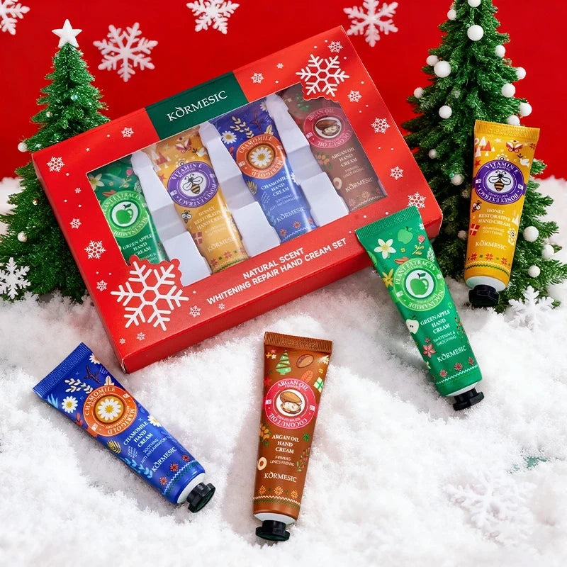Christmas Hand Cream Set – 4 Pcs Travel Moisturizer | Qme Hand Cream Set Qme 01