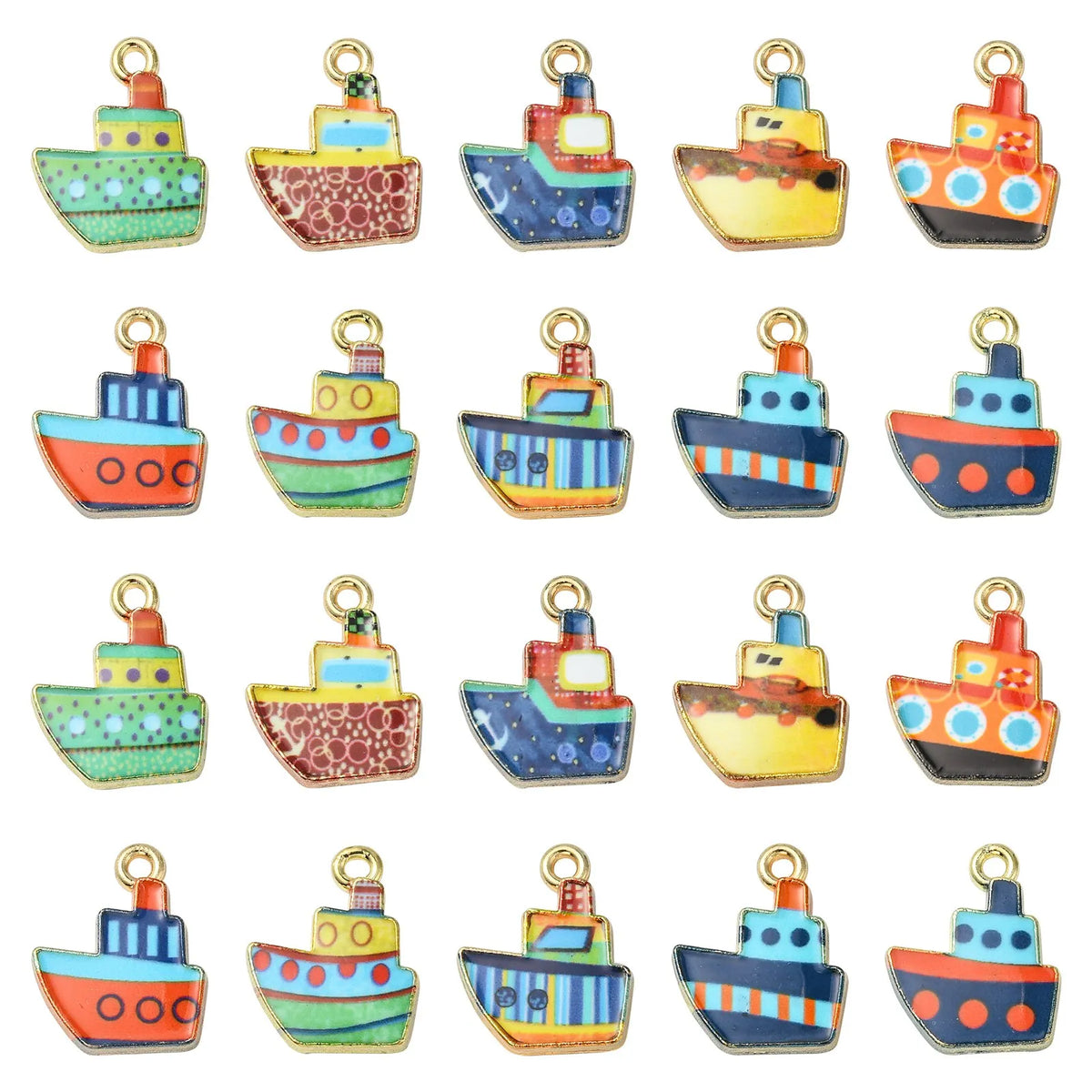 PandaHall 30pcs Nautical Ship Enamel Charms Set – 10 Styles Enamel Jewelry Charms Qme Default Title