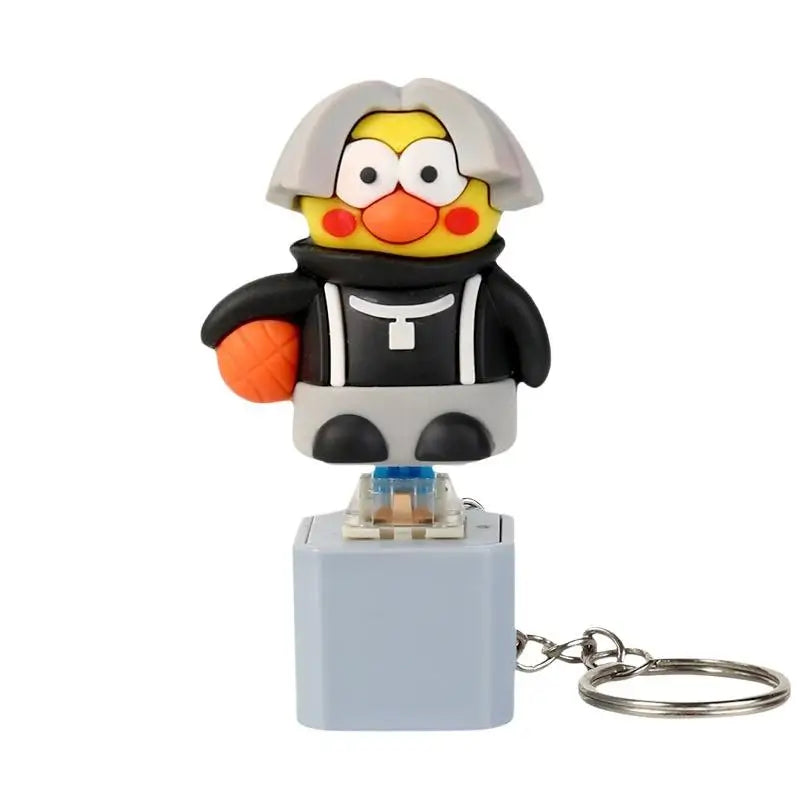 Cartoon Chicken Fidget Keychain — Sound & Light Effects Toy Fidget Toy Keychain Qme