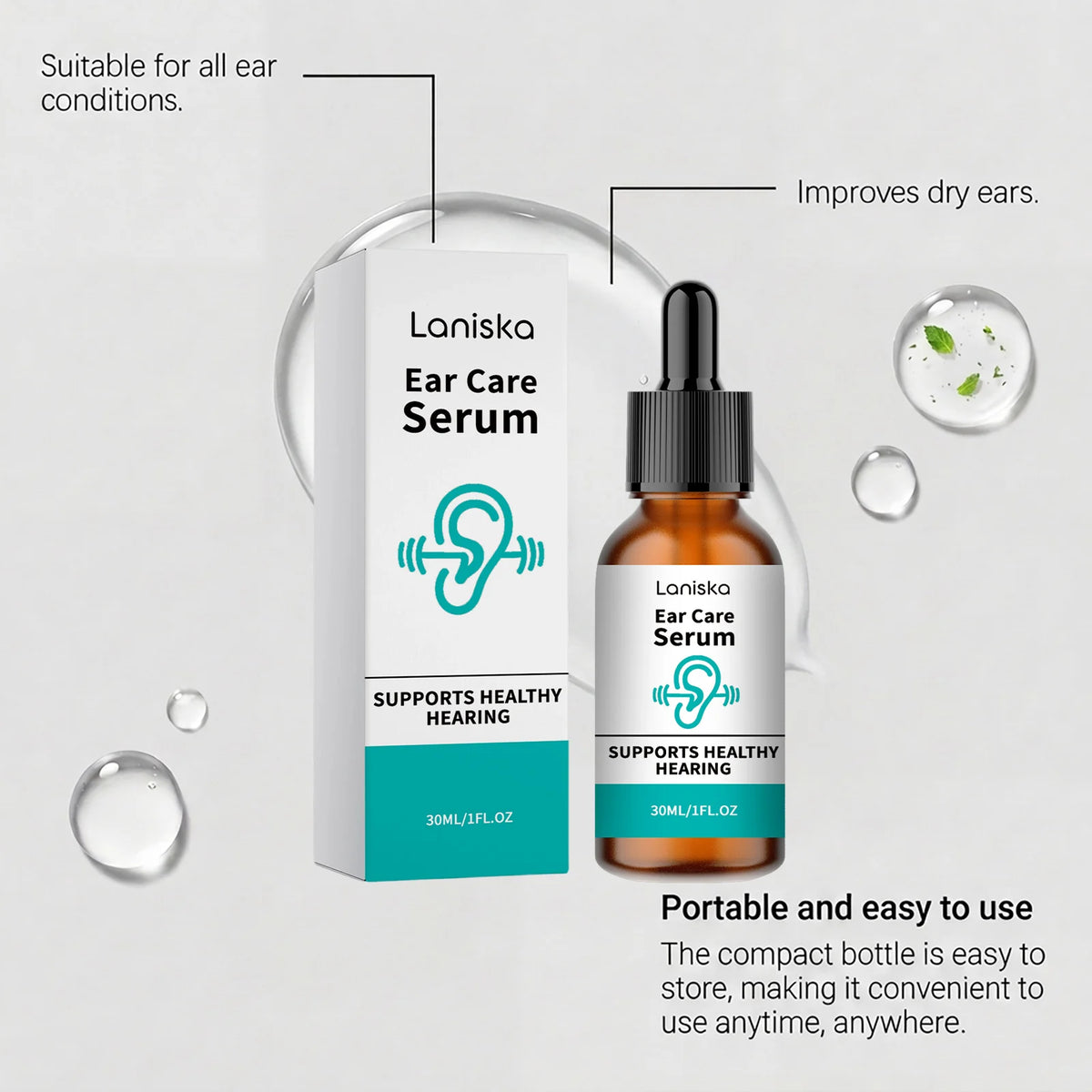 Ear Canal Care Essence Drops – Daily Non-Sticky Ear Care Ear Care Drops Qst