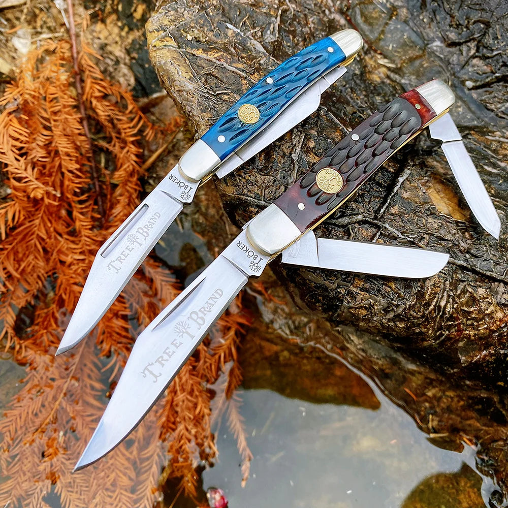 Z.QIAN Watchman Slip Joint Folding Pocket Knife – Bone Handle Folding Pocket Knife Qst