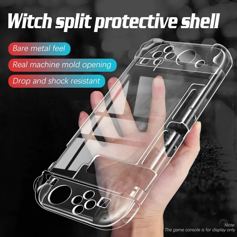 Nintendo Switch Clear TPU Protective Case – Ultra-Thin Cover Game Console Case Qme