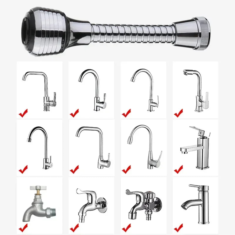 360° Rotatable Faucet Aerator – 2-Mode Bubbler Spray Head Faucet Aerator Qme