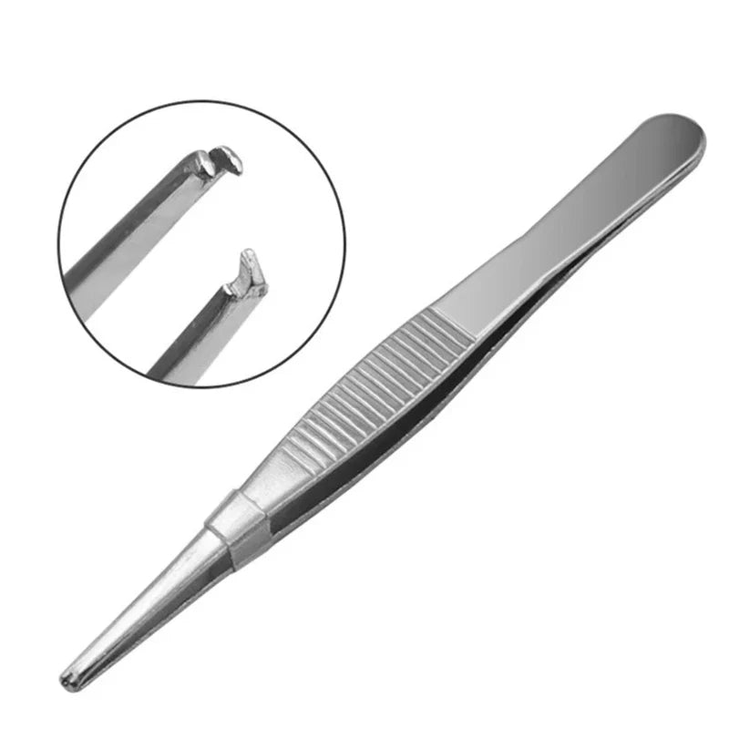 Professional Straight Stainless Steel Tweezers & Thumb Forceps Precision Tweezers Qme Default Title