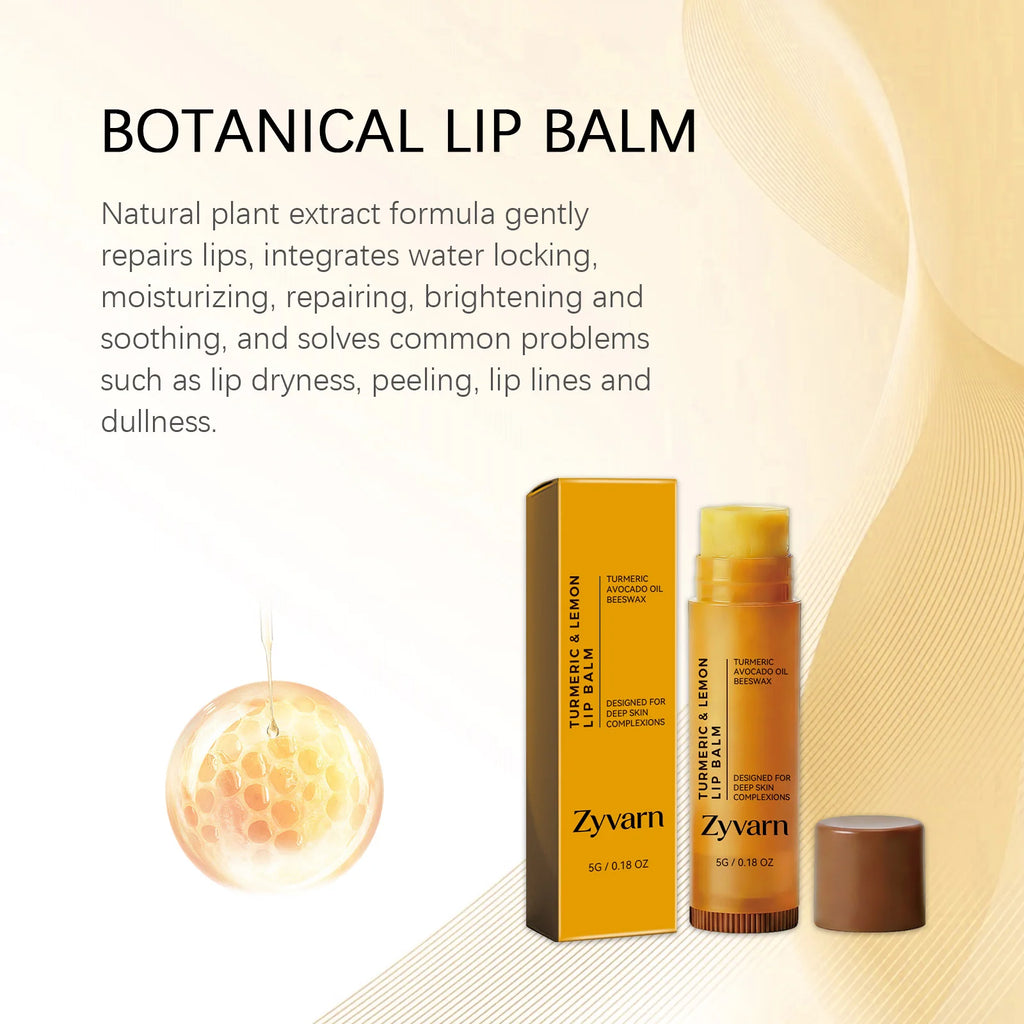 Turmeric Lemon Lip Balm – Moisturizing Nourishing Lip Care Stick Lip Balm Qst