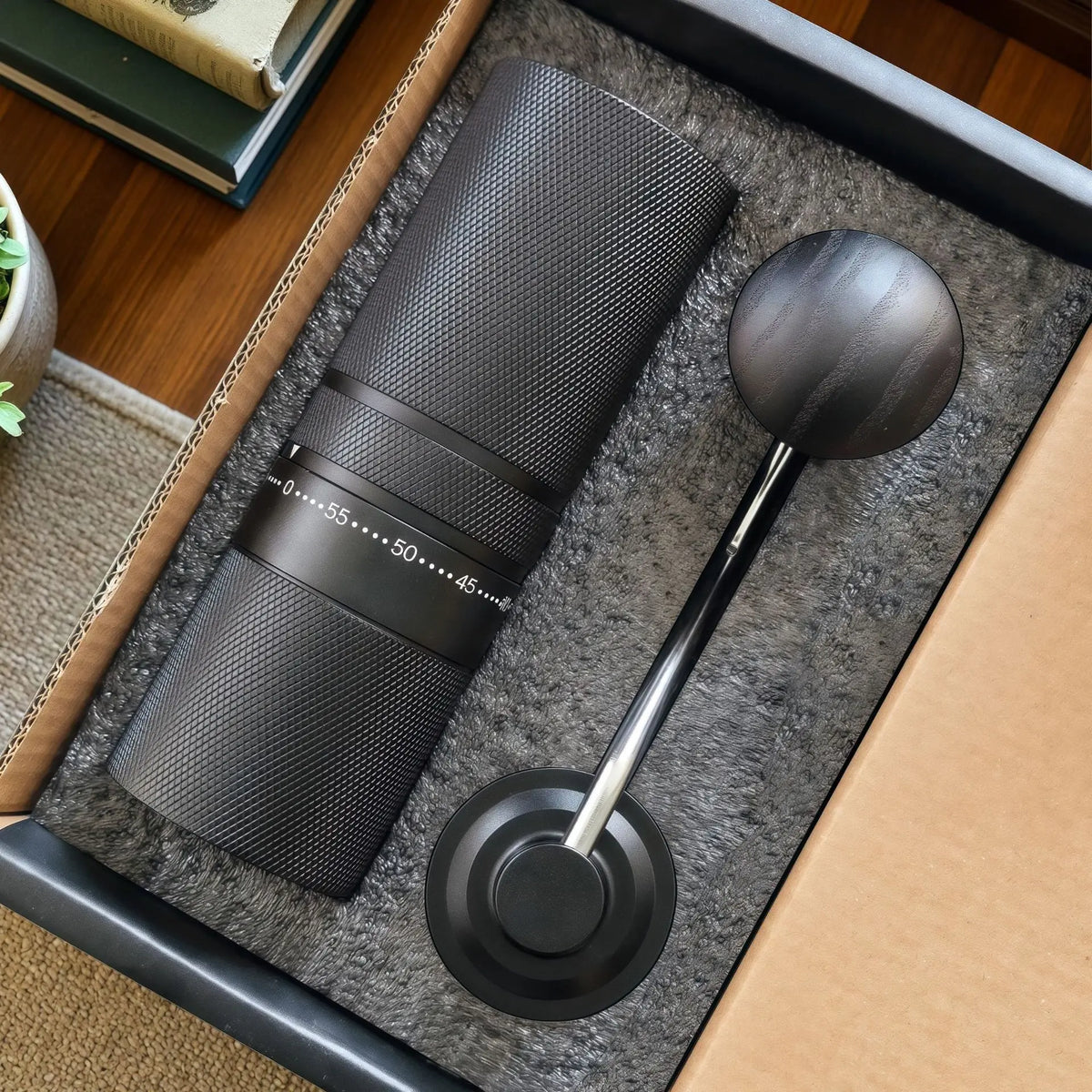 Manual Hand Coffee Grinder – Titanium & Aluminum Burr Mill Manual Coffee Grinder Qme
