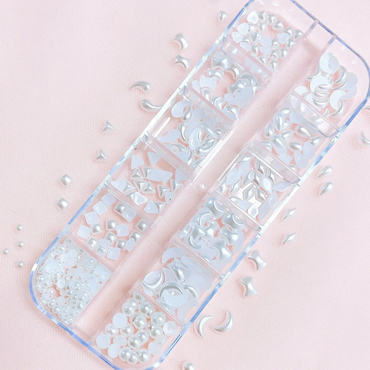Moon Heart Pearl Glitter Nail Art Decorations – DIY Jewelry Set Nail Art Decoration Qme