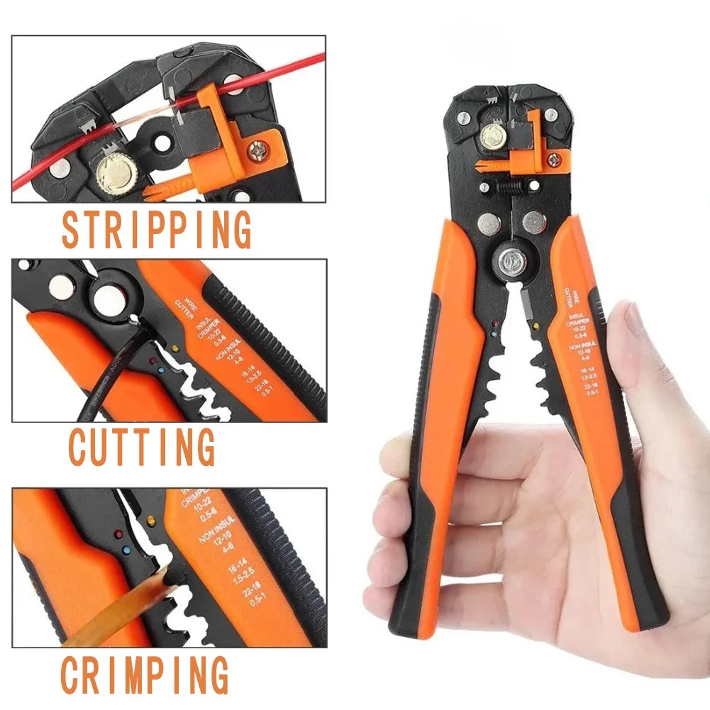 Wire Stripper Cutter Crimping Plier | Self-Adjusting Tool Wire Stripper Plier Qme