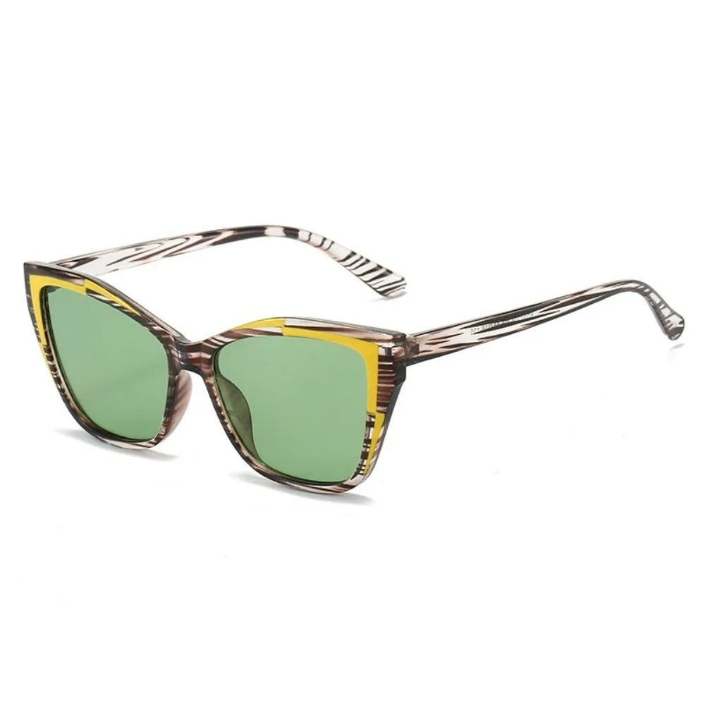 Y2K Cat Eye Sunglasses Steampunk Square Frame – 6 Colors Fashion Sunglasses Qme Style A