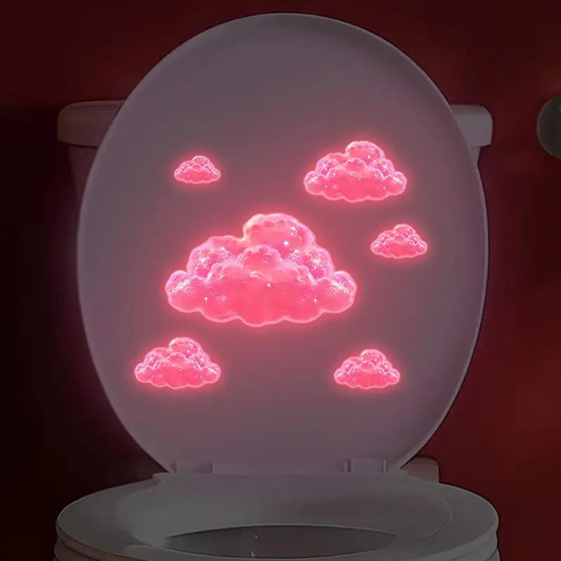 Glow-in-the-Dark Pink Cloud Wall Decals – Luminous Stickers Wall Decal Sticker Qme
