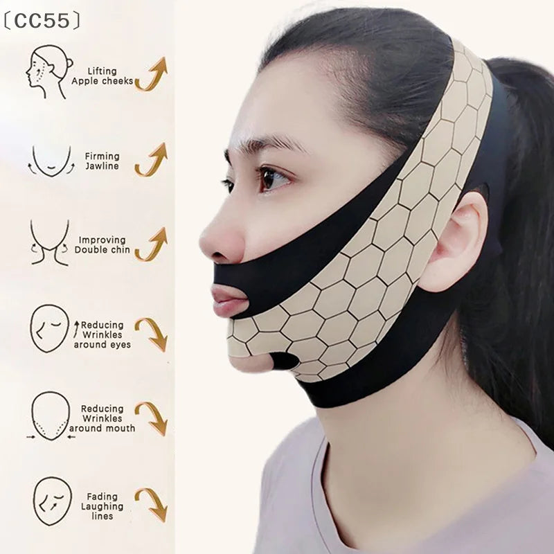 V Line Face Lifting Strap – Chin Cheek Contouring Sleep Mask Face Lifting Strap Qst