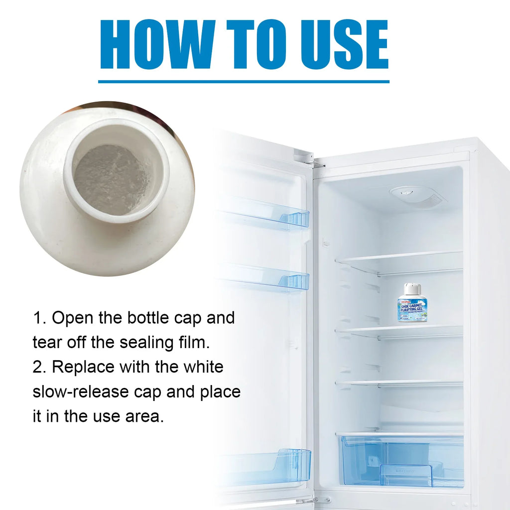 Refrigerator Deodorizer Gel – Long-Lasting Fridge Freshener Fridge Deodorizer Gel Qme